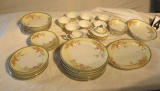 8 place setting Sakura china made in post war Japan (8)plates (8) soup bowls (7) cups (8) saucers (8