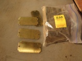 bag of 100 brass plates for engraving