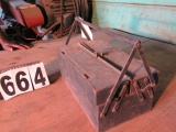 antique metal tool box with fasteners