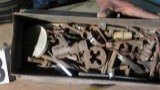 metal tool box with taps and dies