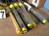 box of new rain gauges and mechanics portable light