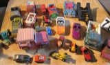 collectible toys including matchbox and other trucks and cars