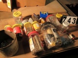 jars of mixed fasteners, small parts