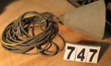 portable light with metal shade on 50' heavy cord