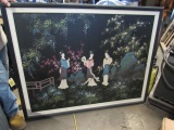 Japanese oil on canvas of Geisha girls 40