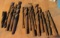 group of 15 mixed drill bits