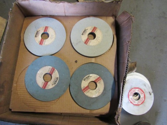 case of 36 Vitek 7"x 1/4" abrasive stone wheels for surface grinder