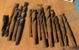 group of 15 mixed drill bits