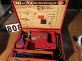 Red Head 747 rotary hammer drilling me metal case with sockets and bits tests good