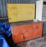 steel storage cabinet with back board made with 3/8