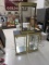 lighted gold framed jewelry display cabinet 12 x 14 x 28