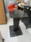 steel pedestal work table with vise