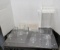 group of clear polycarbonate jewelry display stands