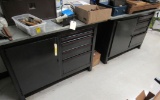 metal tool cabinet with work bench top