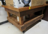 heavy wood work table  on casters (table infested with carpenter ants)