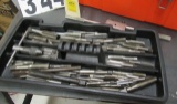 set of SAE taps with tap handles with plastic tool box