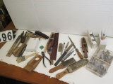 mixed jewelers tools including vises, files, dremel  bits, tweezers and more