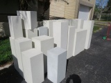 nuxed group of gallery art display pedestals