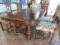 antique dining table with 6 chairs European
