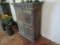 antique wood European linen cabinet, 36 W X 18 D X 51 H