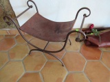 leather seated footstool