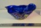 art glass scalloped edge bowl