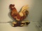 wood rooster out of mixed hardwoods wall plaque