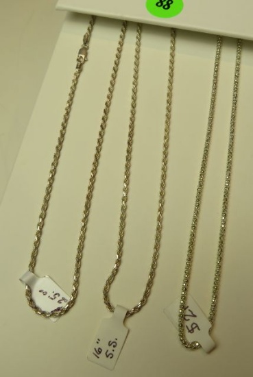 Sterling 16" snake chains