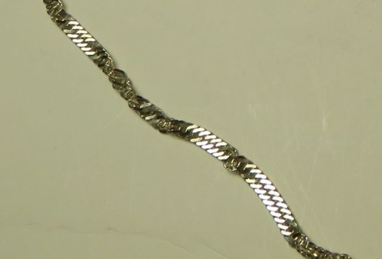 Silver twist 30" chain (estate jewelry)
