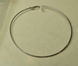 Silver tone neck wire