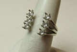 Sterling ring w/6 mounting spots size 6 1/2