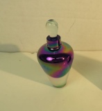 Rose tree art glass perfume bottle