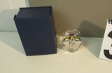 crystal perfume bottle in presentation box