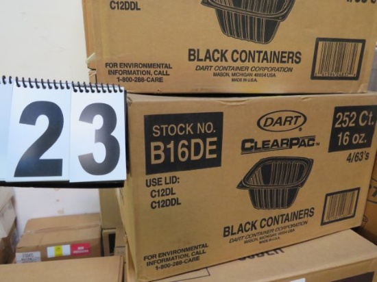 case black containers 16 oz 250 per case
