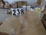 pallet lot - 4 cases - 5 compartment serving trays 500 per case, 2 cases - 24 oz cone clear cup 600
