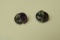 Sterling dichroic glass leverback earrings w/dyed pearl