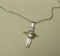 Sterling cross w/coin pearl on 20