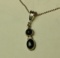 Double onyx pendant on 20