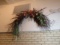 wall mouned designer silk rose floral arrangent 4' h x 5' wide