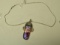 Sterling dichroic pendant on 18