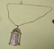 Sterling dichroic pendant on 18