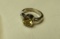 designer sterling round yellow cubic zirconia ring size 11 1/4