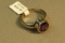 Sterling - round purple cubic zirconia ring size 10 1/4, weight 7.2 g