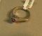 Sterling trillion cut tourmaline ring size 9 1/4, weight 5.6 g