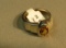 Sterling oval citrine ring size 7 1/2, weight 7.6 g