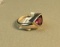 Sterling trillion cut garnet ring size 7, weight 5.6 g