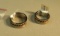 2 Stainless Steel rings with chain 1 -@68 size 11 weight 7.8 g, 1 - @60 size 7, weight 6.3