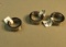 3 Stainless Steel rings with cutout - 1- @60 size 8, weight 10.3 g, 1- @60 size 7 1/4, weight 10.3 g