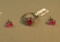 Sterling oval reddish pink stone ring size 7 1/2 with 168 c.z's. surrounding ring & earrings - set