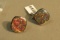 plated silver lab opal with flip up omega back - earrings